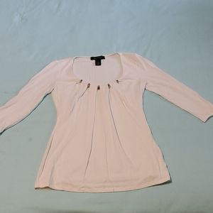 WHBM sz XXS 3/4 sleeve white